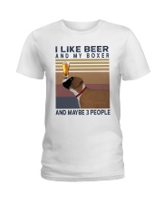 Beer and Boxer Ladies T-Shirt thumbnail