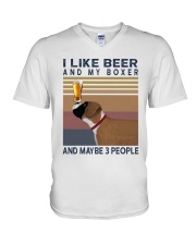 Beer and Boxer V-Neck T-Shirt thumbnail