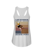 Bourbon and boxer Ladies Flowy Tank thumbnail