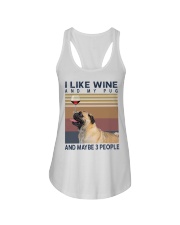 Wine and Pug Ladies Flowy Tank thumbnail