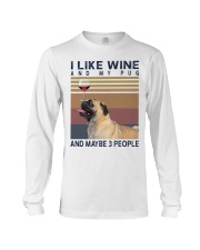 Wine and Pug Long Sleeve Tee thumbnail