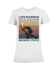 Bourbon and Dachshund Premium Fit Ladies Tee thumbnail