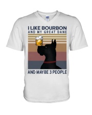 Bourbon and Great Dane V-Neck T-Shirt thumbnail