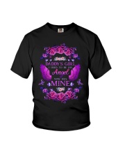 Daddy's Girl Angel Purple Youth T-Shirt thumbnail