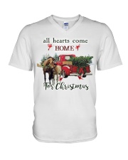 Horse Christmas V-Neck T-Shirt thumbnail