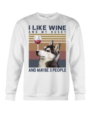 Wine and Husky Crewneck Sweatshirt thumbnail
