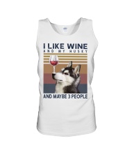 Wine and Husky Unisex Tank thumbnail
