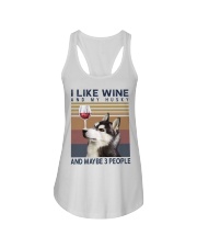 Wine and Husky Ladies Flowy Tank thumbnail