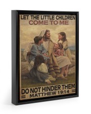 Jesus-Matthew Floating Framed Canvas Prints Black tile