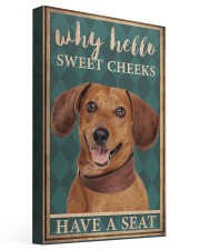 Dachshund why hello 16x24 Gallery Wrapped Canvas Prints front