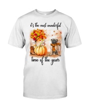 Pug dog love fall Premium Fit Mens Tee thumbnail