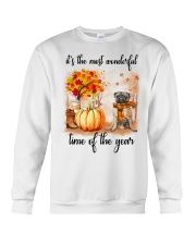 Pug dog love fall Crewneck Sweatshirt thumbnail