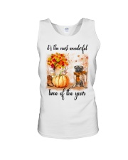 Pug dog love fall Unisex Tank thumbnail