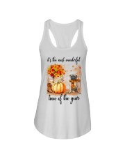 Pug dog love fall Ladies Flowy Tank thumbnail
