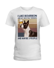 Bourbon and Boston Terrier kp Ladies T-Shirt thumbnail