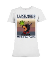 Herb and Doberman Pinscher Premium Fit Ladies Tee thumbnail