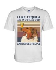 Tequila and Shetland Sheep V-Neck T-Shirt thumbnail