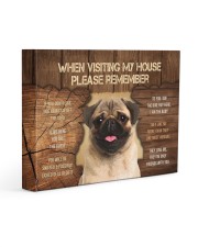 Visit home pug 14x11 Gallery Wrapped Canvas Prints front