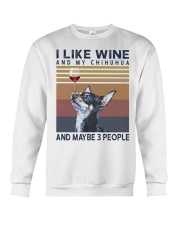 Wine and Chihuahua Crewneck Sweatshirt thumbnail