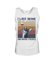 Wine and Chihuahua Unisex Tank thumbnail