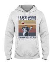 Wine and Chihuahua Hooded Sweatshirt thumbnail