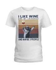 Wine and Chihuahua Ladies T-Shirt thumbnail