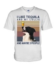 Tequila and Collie V-Neck T-Shirt thumbnail