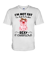 I m not fat sexy pig V-Neck T-Shirt thumbnail