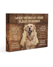 Visit home Golden Retriever 14x11 Gallery Wrapped Canvas Prints front