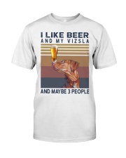 Beer and Vizsla Classic T-Shirt front