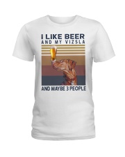 Beer and Vizsla Ladies T-Shirt thumbnail