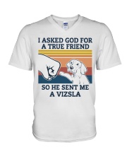 true friend Vizsla V-Neck T-Shirt thumbnail