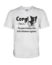 corgi 2020 V-Neck T-Shirt thumbnail