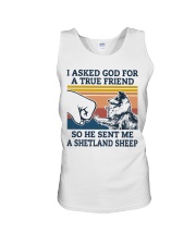true friend a Shetland Sheep Unisex Tank thumbnail