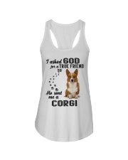 CORGI Asked God Ladies Flowy Tank thumbnail