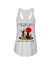 Witch Wine Golden Retriever Ladies Flowy Tank thumbnail
