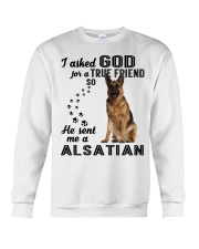 German Shepherd Asked God Crewneck Sweatshirt thumbnail