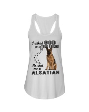 German Shepherd Asked God Ladies Flowy Tank thumbnail