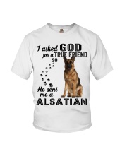 German Shepherd Asked God Youth T-Shirt thumbnail