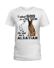 German Shepherd Asked God Ladies T-Shirt thumbnail