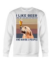 Beer and Golden Retriever Crewneck Sweatshirt thumbnail
