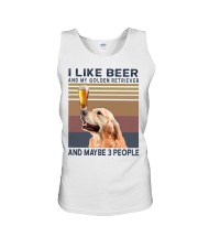 Beer and Golden Retriever Unisex Tank thumbnail