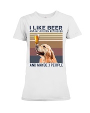 Beer and Golden Retriever Premium Fit Ladies Tee thumbnail
