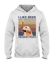 Beer and Golden Retriever Hooded Sweatshirt thumbnail