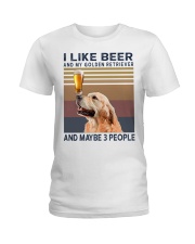 Beer and Golden Retriever Ladies T-Shirt thumbnail