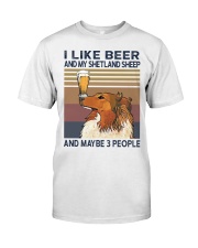 Beer and Shetland Sheep Classic T-Shirt front