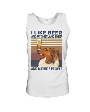 Beer and Shetland Sheep Unisex Tank thumbnail