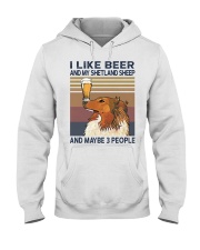 Beer and Shetland Sheep Hooded Sweatshirt thumbnail
