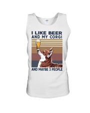 I LIKE BEER AND CORGI Unisex Tank thumbnail