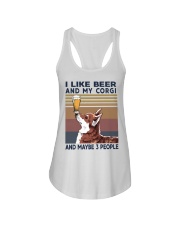 I LIKE BEER AND CORGI Ladies Flowy Tank thumbnail